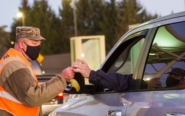 Leadership Checks IDs at Gate