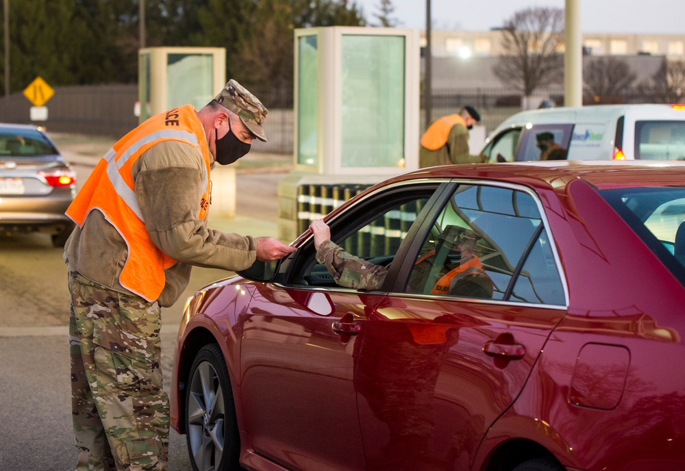 Leadership Checks IDs at Gate