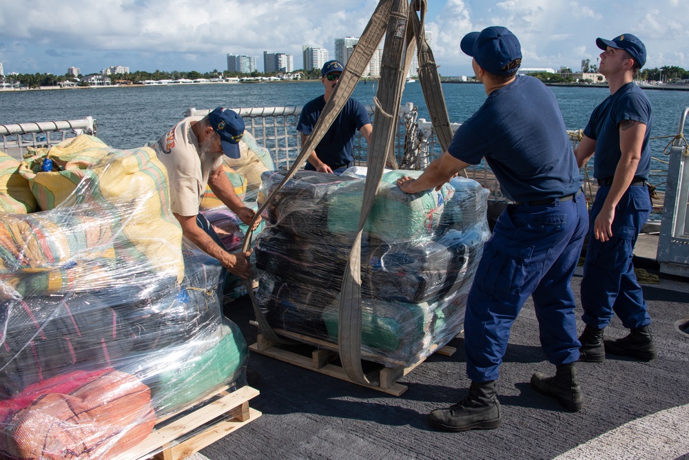 Coast Guard Cutter Vigilant offloads 17,000 pounds of illegal narcotics in Port Everglades