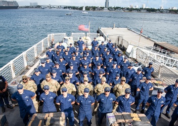 USCGC Vigilant offloads 17,000 pounds of illegal narcotics in Port Everglades, returns to Port Canaveral