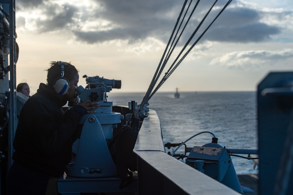 The Harry S. Truman Carrier Strike Group is on a scheduled deployment in the U.S. Sixth Fleet area of operations in support of naval operations to maintain maritime stability and security.