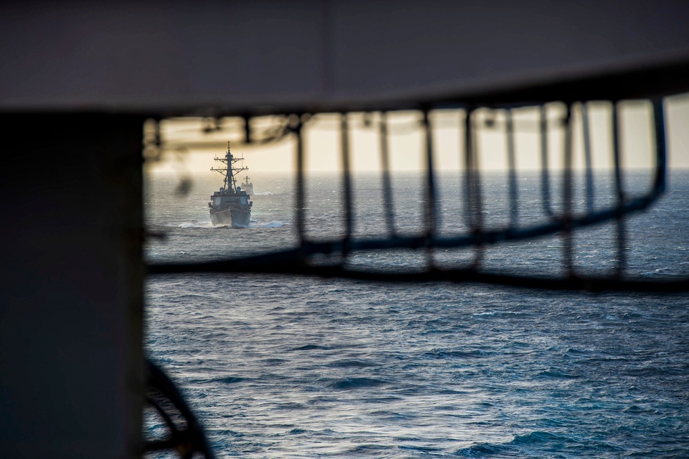 The Harry S. Truman Carrier Strike Group is on a scheduled deployment in the U.S. Sixth Fleet area of operations in support of naval operations to maintain maritime stability and security.