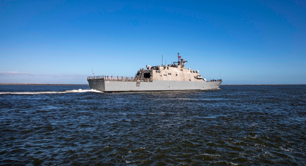 USS Billings Departs Naval Station Mayport