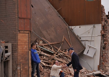 President Joe Biden tours downtown Mayfield after Tornado Damage