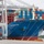 A large COSCO Shipping container vessel named 'COSCO SHIPPING ROSE' is docked at the Port of Savannah, Georgia, USA (berth no. 43). The ship is heavily loaded with multicolored intermodal shipping containers stacked multiple layers high. Large gantry cranes are positioned alongside the vessel for loading and unloading operations.