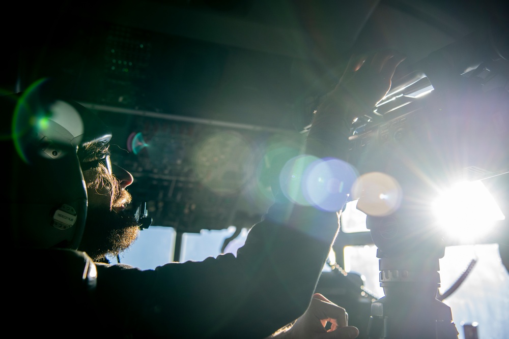 Cannon hosts AC-130J Ghostrider media flight for KAMR Local 4 News over Amarillo, Texas