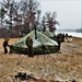 Marines practice tent building during Cold-Weather Operations Course training at Fort McCoy