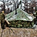 Marines practice tent building during Cold-Weather Operations Course training at Fort McCoy