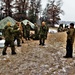 Marines practice tent building during Cold-Weather Operations Course training at Fort McCoy