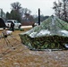 Marines practice tent building during Cold-Weather Operations Course training at Fort McCoy