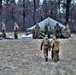 Marines practice tent building during Cold-Weather Operations Course training at Fort McCoy