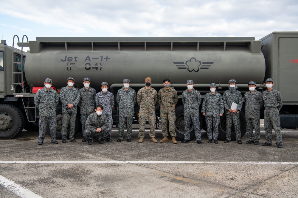 U.S. Marines Demonstrate How They Test Fuel To JASDF