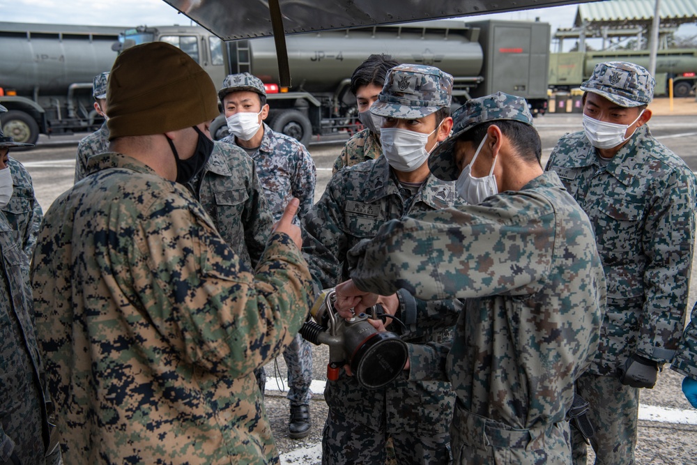 U.S. Marines Demonstrate How They Test Fuel To JASDF