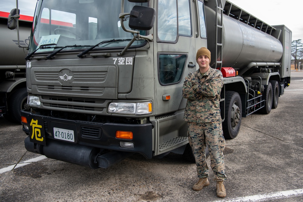 U.S. Marines Demonstrate How They Test Fuel To JASDF