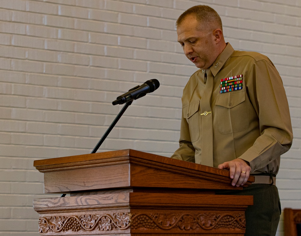 U.S. Marines conduct a naturalization ceremony on Camp Foster