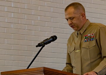 U.S. Marines conduct a naturalization ceremony on Camp Foster