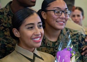 U.S. Marines conduct a naturalization ceremony on Camp Foster