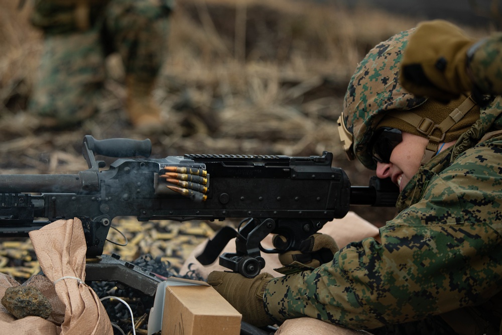 3d MLG Marines conduct M240 medium machine gun range during Resolute Dragon 21