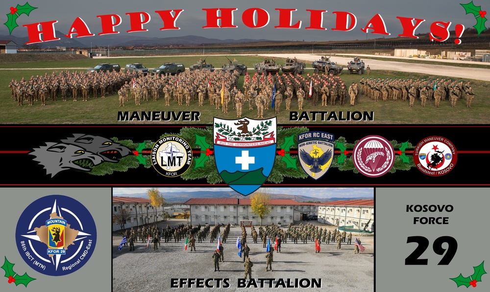 Maneuver / Effects Battalions KFOR RC-E Digital Holiday Greeting