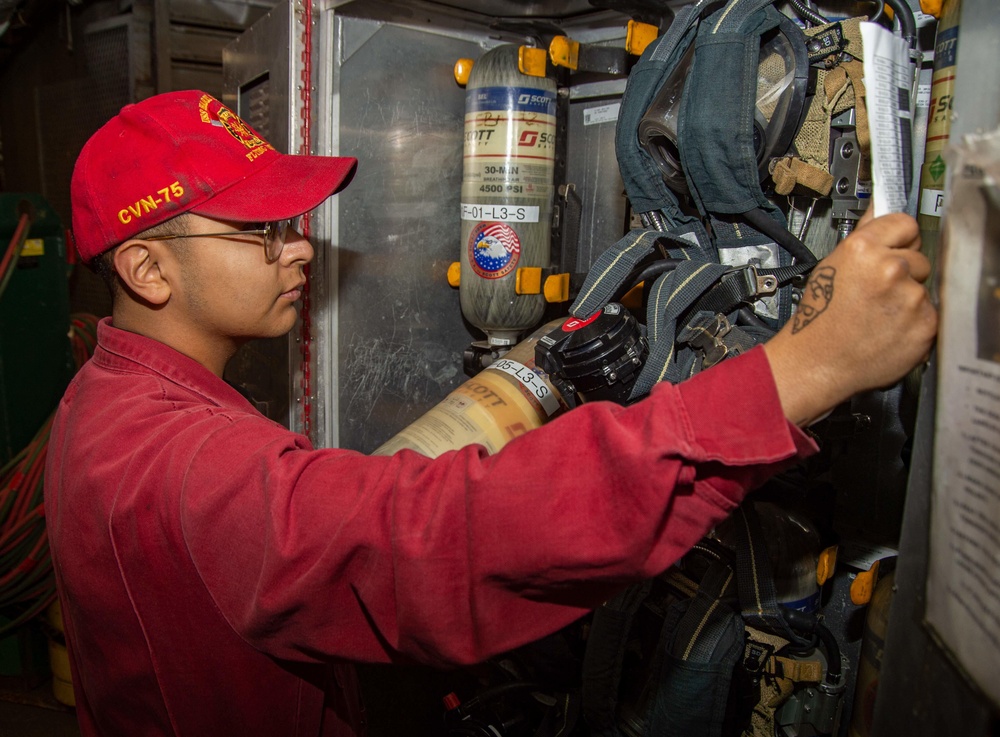 The Harry S. Truman Carrier Strike Group is on a scheduled deployment in the U.S. Sixth Fleet area of operations in support of naval operations to maintain maritime stability and security.