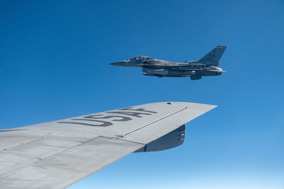 Shaw honorary commanders observe mission from above