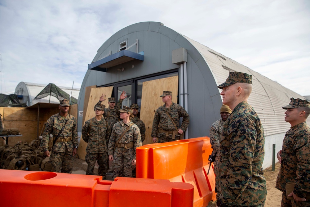 Top Enlisted Marine visits Marines supporting Operation Allies Welcome