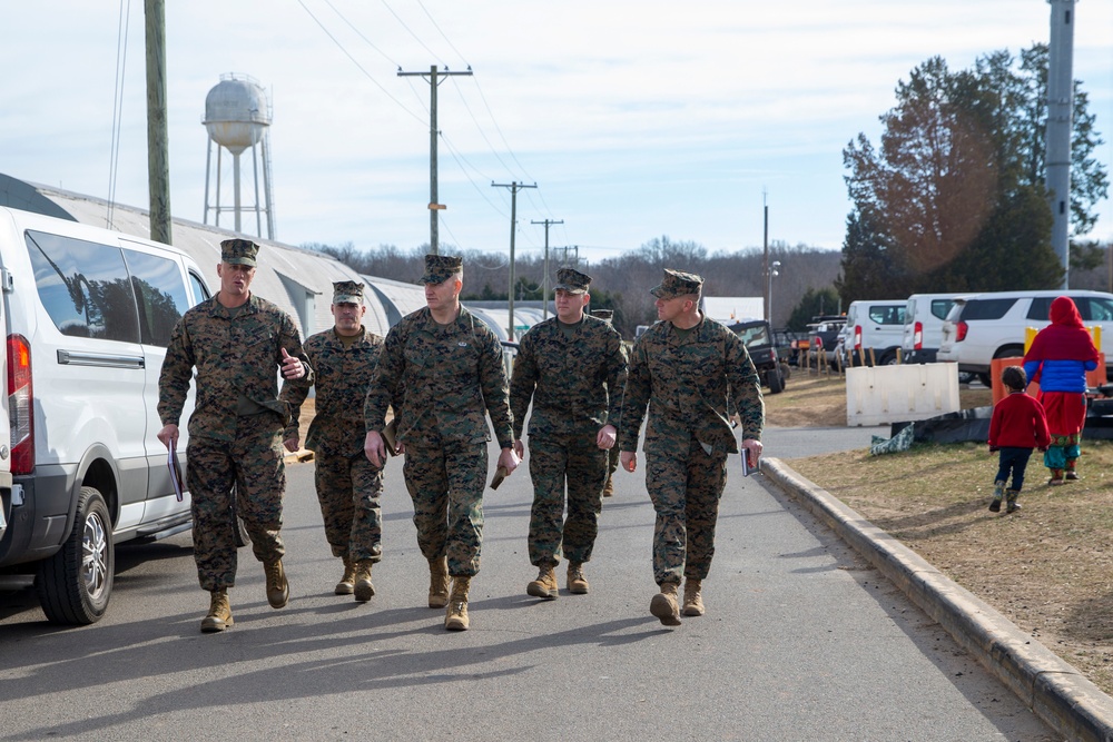 Top Enlisted Marine visits Marines supporting Operation Allies Welcome