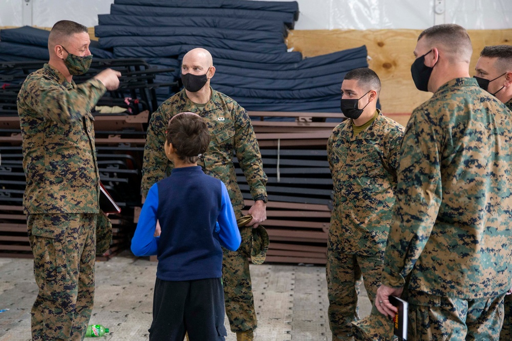 Top Enlisted Marine visits Marines supporting Operation Allies Welcome