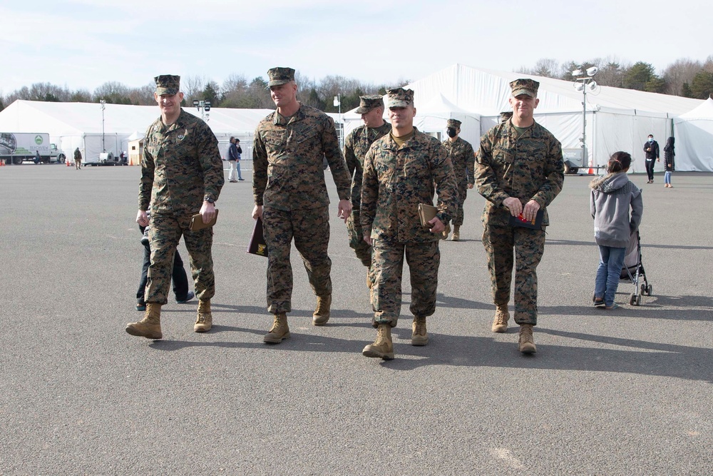 Top Enlisted Marine visits Marines supporting Operation Allies Welcome