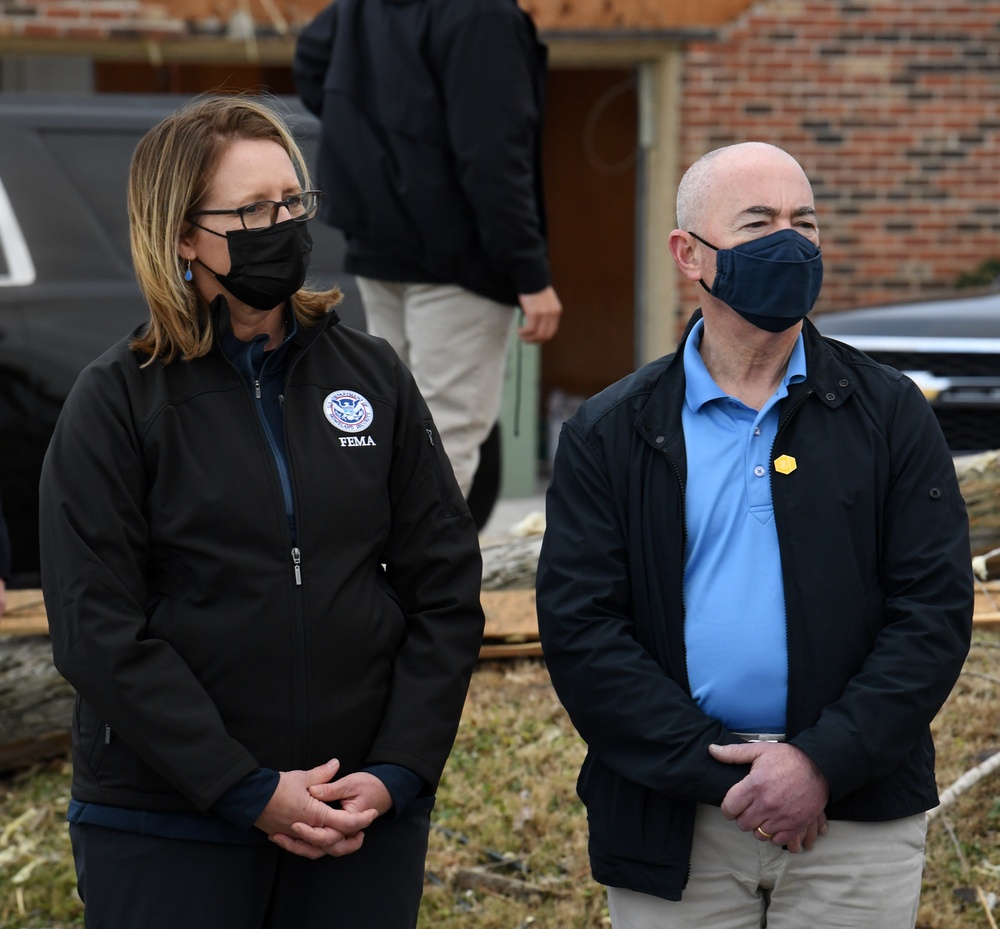 President Biden Visits Neighborhoods Impacted By Recent Tornadoes