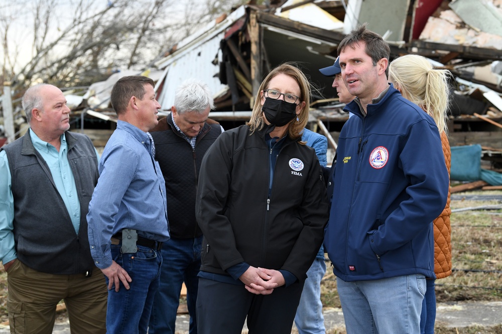 President Biden Visits Neighborhoods Impacted By Recent Tornadoes