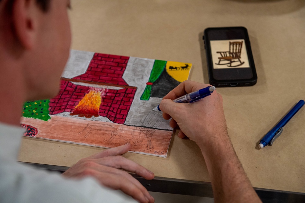 USS Carl Vinson (CVN 70) Conducts Holiday Paint Night and Art Show