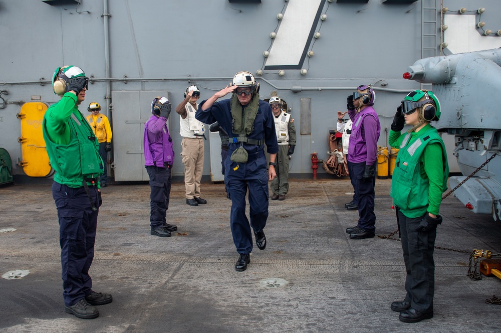 The Harry S. Truman Carrier Strike Group is on a scheduled deployment in the U.S. Sixth Fleet area of operations in support of naval operations to maintain maritime stability and security.