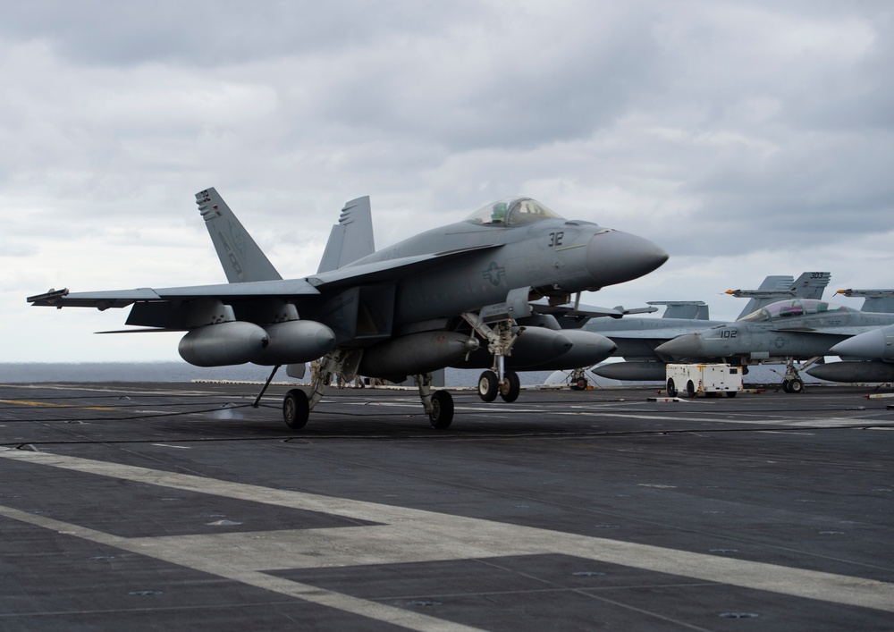 The Harry S. Truman Carrier Strike Group is on a scheduled deployment in the U.S. Sixth Fleet area of operations in support of naval operations to maintain maritime stability and security.