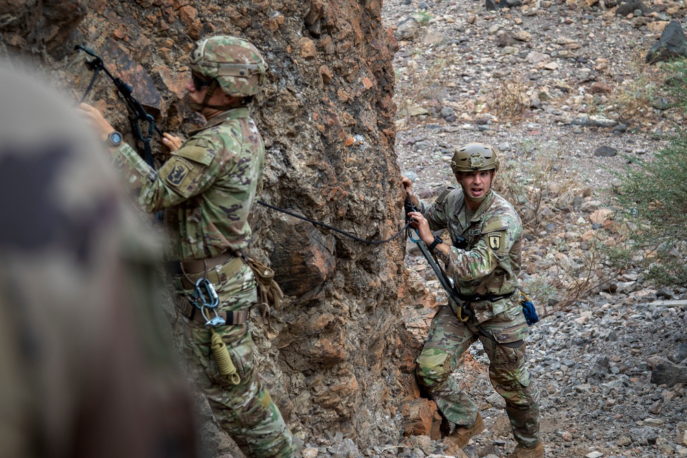 U.S. Army Mountain Warfare School hosts joint mountain training in Djibouti