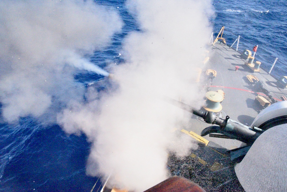 USCGC HARRIET LANE gunnery exercise