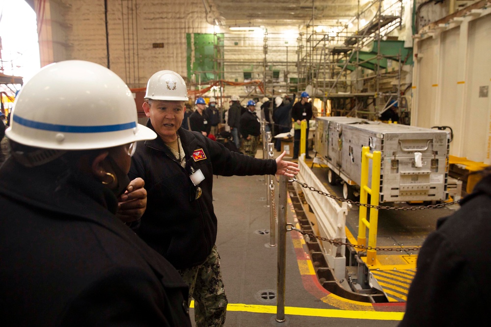 Ms. Karen Davis, executive director, Program Executive Office Aircraft Carriers, Visits GRF