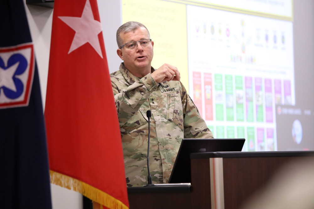 Maj. Gen. Simerly highlights 2021 successes at CASCOM Town Hall