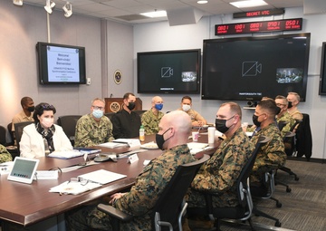 Commander of U.S. Naval Forces Southern Command/U.S. 4th Fleet Delivers Opening Remarks During Annual Maritime Synchronization Conference