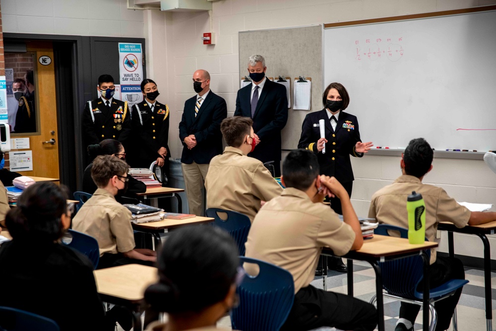 NSTC Commander Visits Chicago NJROTC