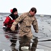 Marines jump in for cold-water immersion training during CWOC ops at Fort McCoy