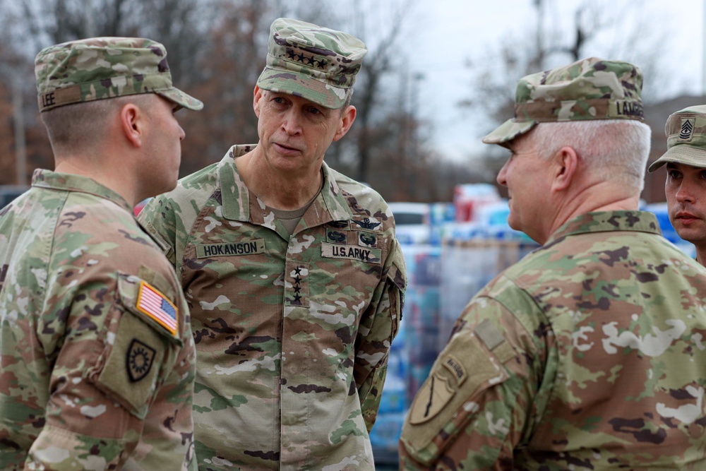 General Hokanson and Major General Lamberton visit Mayfield, Kentucky