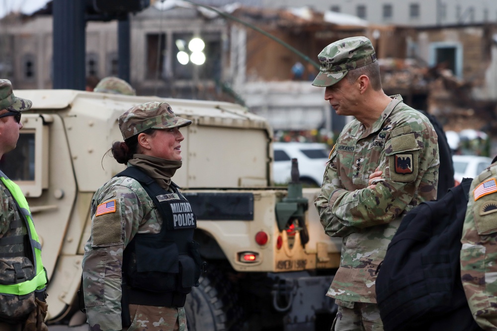 General Hokanson and Major General Lamberton visit Mayfield, Kentucky