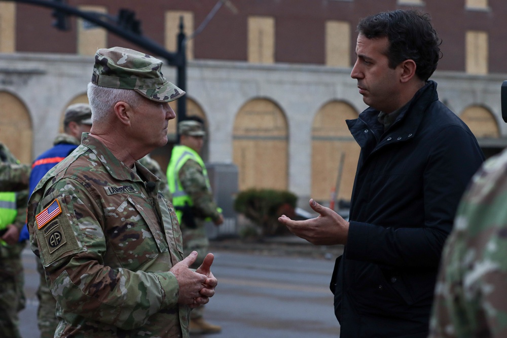 General Hokanson and Major General Lamberton visit Mayfield, Kentucky