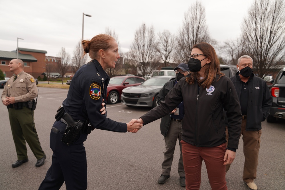 FEMA Leadership Meets with Bowling Green, Kentucky Police Department