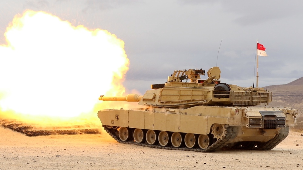M1A2 Abrams SEP V2 fires main gun