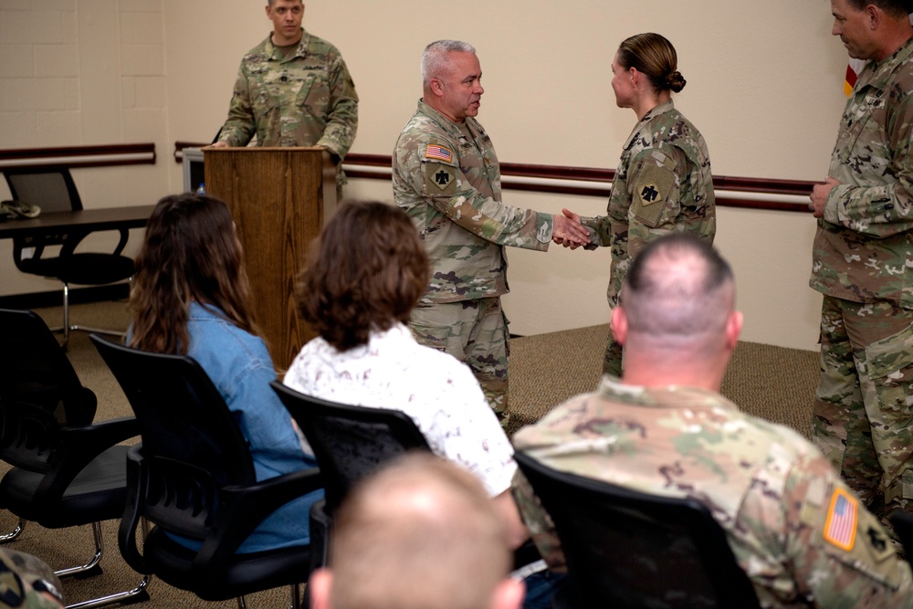 Oklahoma Army National Guard promotes first female master sergeant in combat arms