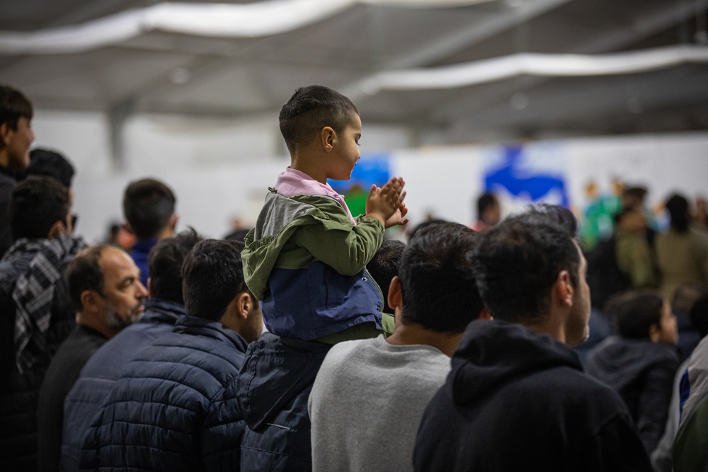 Task Force Holloman hosts talent show for Afghan evacuees