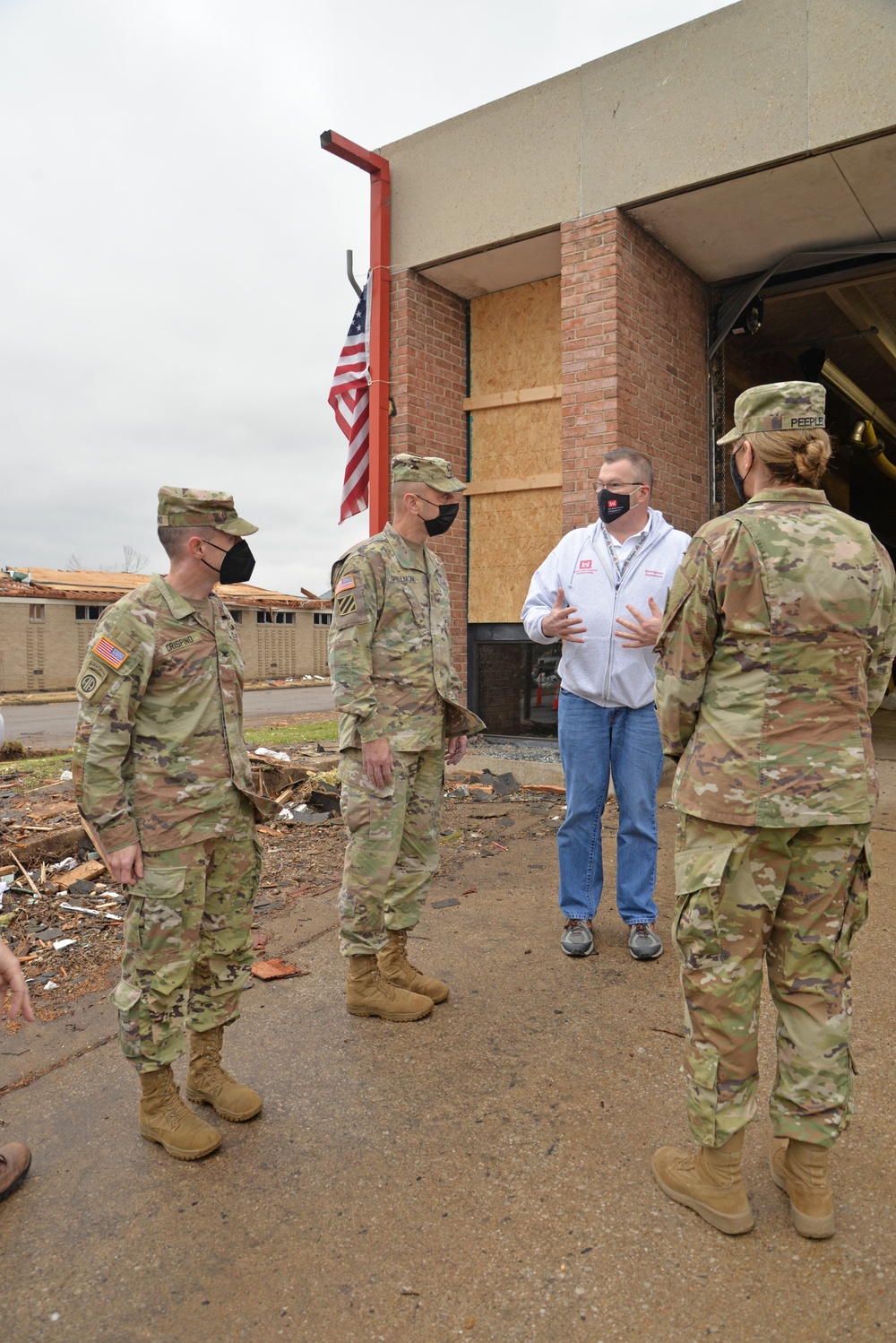 USACE commanding general visits storm and tornado affected areas of western Kentucky