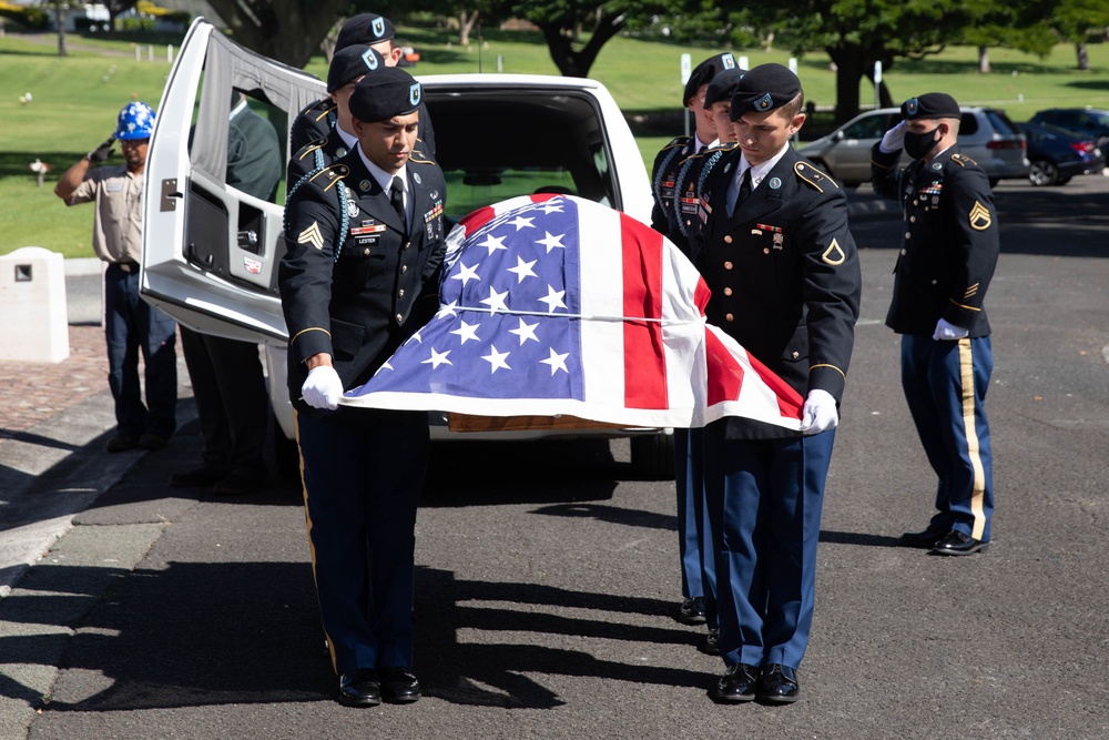 Fallen World War Two Veteran Funeral Ceremony